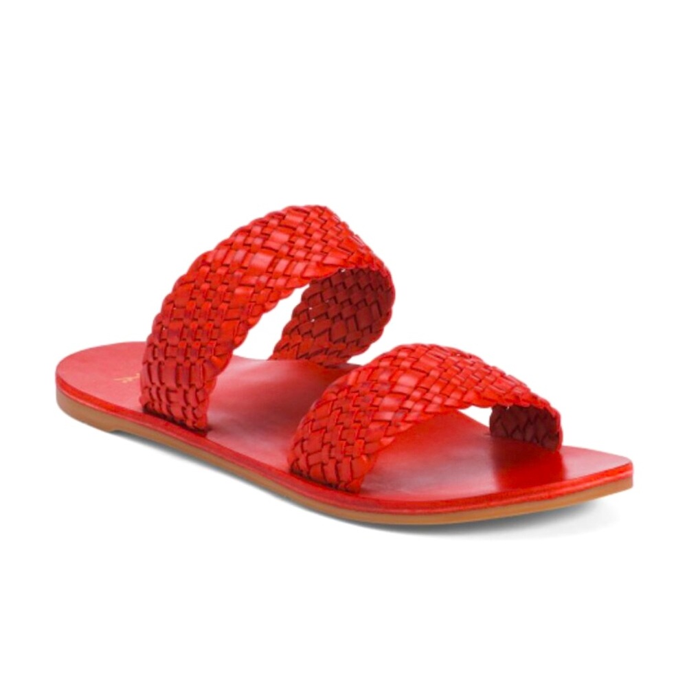 BEEK red weave sandals NEW size 10
